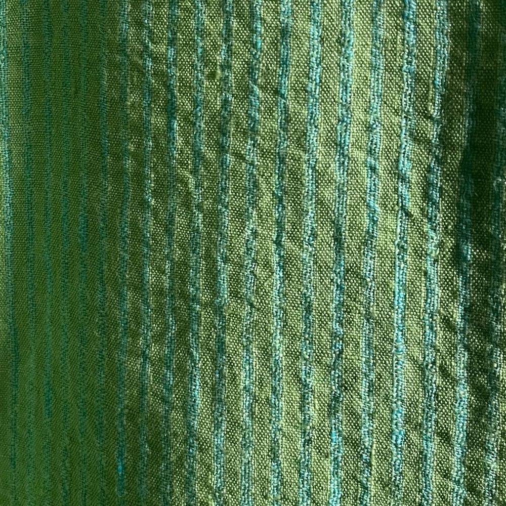 FLAX Green & Yellow Plaid Button-Front Women's Top…NWOT…Size M - Picture 4 of 7